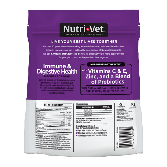 Immune & Digestive Health Functional Biscuits for Dogs back