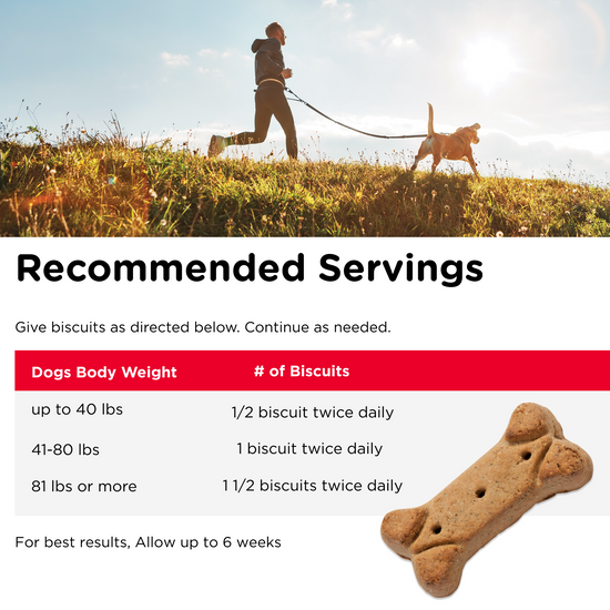 Hip and Joint Biscuits for Dogs with Glucosamine - 166 mg serving size