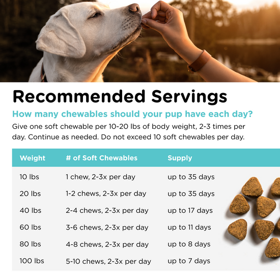 Pet-Ease™ Calming Soft Chews serving size