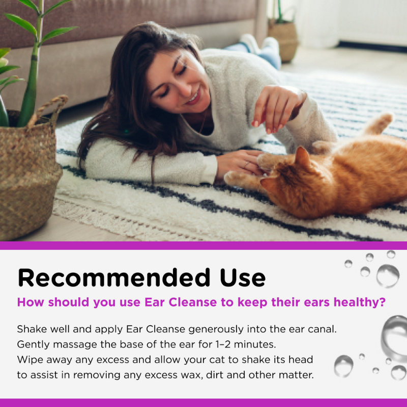 Ear Cleanse for Cats recommended use