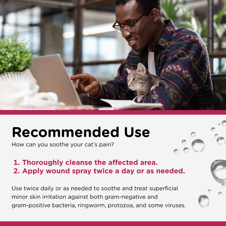 Anti-Microbial Wound Care Spray for Cats recommended use