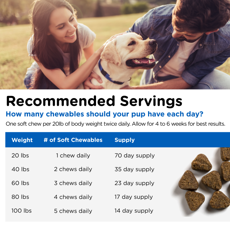 Adult-Vite Plus Soft Chews recommended servings