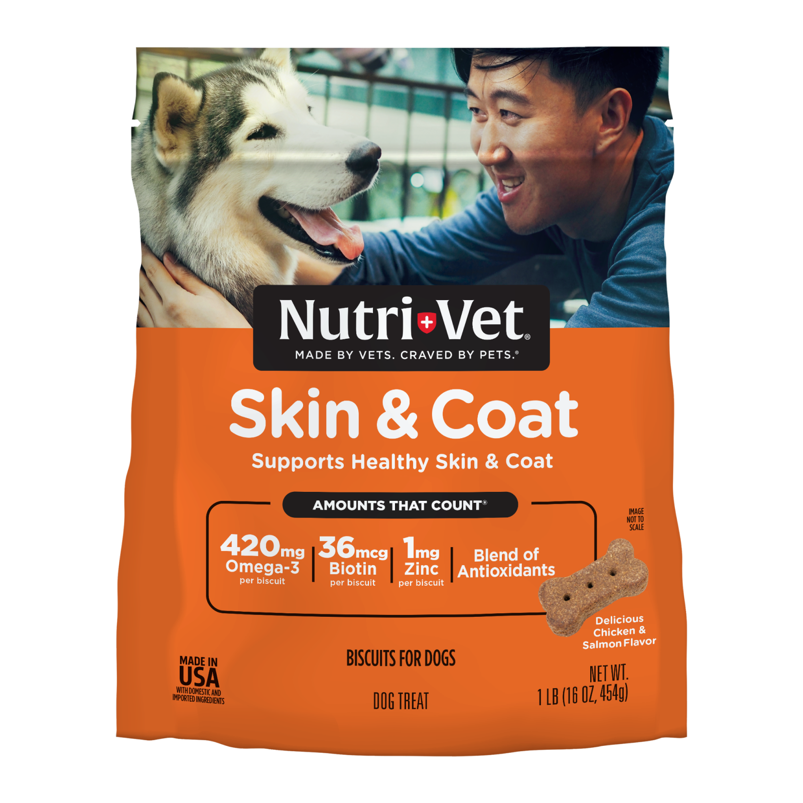 Skin & Coat Functional Biscuits for Dogs front